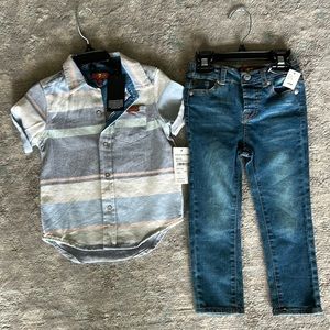 7 For All Mankind toddler boys 2 piece set NWT